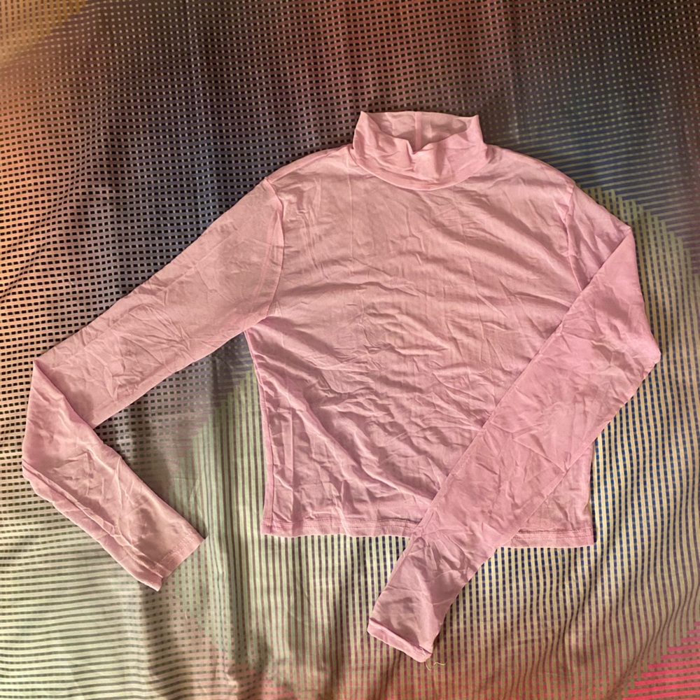 Urban Outfitters Mesh Cropped Long Sleeve